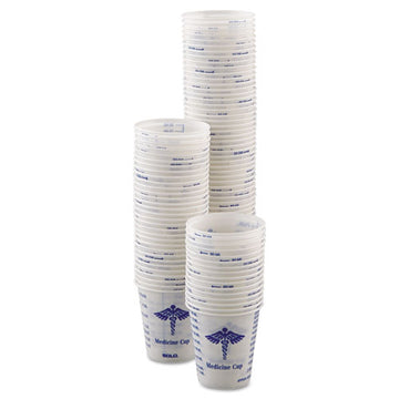 Dart® Paper Medical And Dental Graduated Cups, 3 Oz, White-blue, 100-bag, 50 Bags-carton freeshipping - TVN Wholesale
